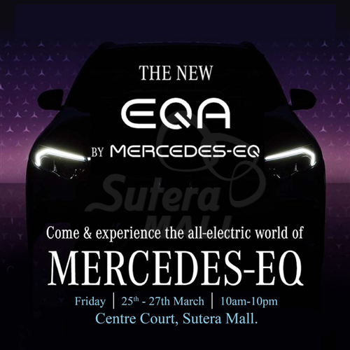 <div class='event-date'>25 Mar 2022 to 27 Mar 2022</div><div class='event-title'><h4>The New EQA by Mercedes-EQ Launching & Roadshow</h4></div>