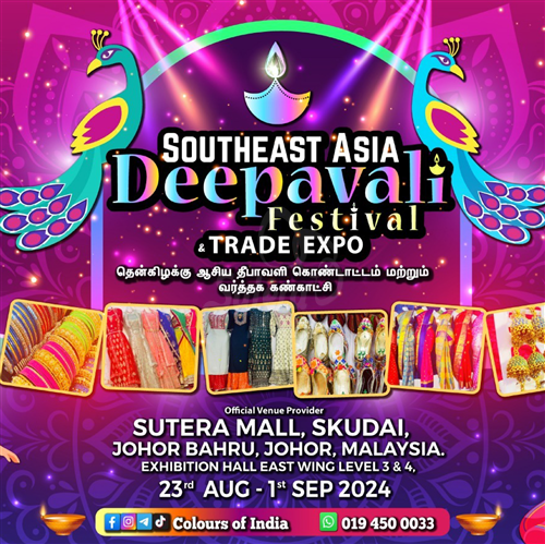 <div class='event-date'>23 Aug 2024 to 01 Sep 2024</div><div class='event-title'><h4>SEA Deepavali Festival & Trade Expo</h4></div>