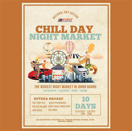 <div class='event-date'>23 Aug 2024 to 01 Sep 2024</div><div class='event-title'><h4>Chill Day Night Market</h4></div>